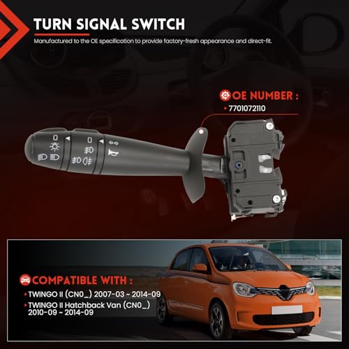 Commutateur de direction Twingo 2 comodo d'origine Renault 7701072110