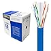 Cable Central LLC Bulk Cat6 Ethernet Cable 1000ft - 23 AWG, Cat6 Riser (CMR) - Solid Bare Copper LAN Wire, 10Gbps, 550MHz, Unshielded Twisted Pair (UTP), 550MHz Internet Cable, Pull Box, Blue