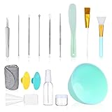 SHAREALL Face Mask Mixing Bowl Set,with Silicone Facial Mask Bowl,Face Mask Brush,Stick...