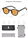 SOJOS Retro Square Sunglasses for Women Men Vintage Shades UV Protection Sunnies SJ2316, Leopard Frame/Orange Lens