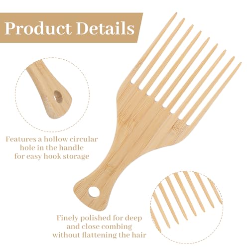 Peines de Bambú para Cabello Afro 2 piezas miniatura 4