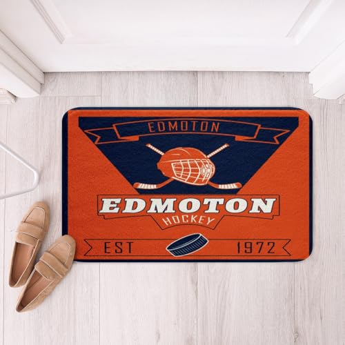 Feelyou Ice Hockey Bathroom Rug 16"x24" Non-Slip Microfiber