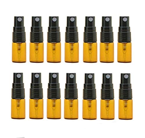 Elfenstall- 30pcs 2ml Brown Amber Fine Mist Mini Atomizer Vial Small Glass bottle Spray Refillable Perfume Empty Sample Bottle Clean Cloth 3ML Pipette Dropper for Travel Party2