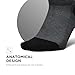 Feetures Elite Max Cushion No Show Tab Ankle Socks - Sport Sock with Targeted Compression - New Gray, XL (1 Pair)