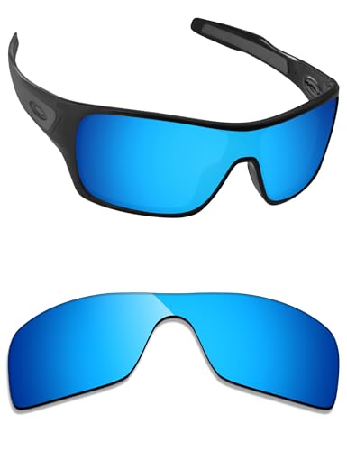 Image of Alphax Ice Blue Mirrored Polarized Replacement Lenses for Oakley Turbine Rotor OO9307 Sunglasses