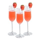 Restaurantware Bev Tek 6 Ounce Champagne Flutes, 6 Heavy-Duty Sparkling Champagne Flutes - Dishwashable, Shatterproof, Clear Polycarbonate Mimosa Glasses, For All Kinds Of Beverages