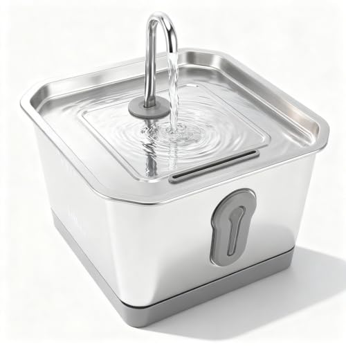 Fuente automática para agua de gato acero inoxidable 3.5L