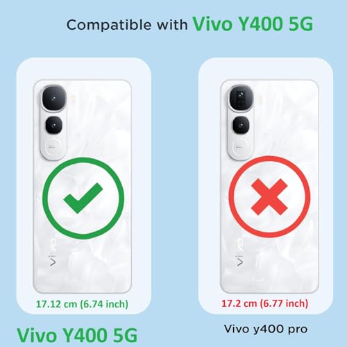 Image of COVERBLACK Soft Rubber Silicon Clear Case Back Cover Compatible for Vivo Y400 5G - Transparent