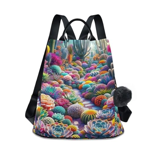 Mochila de mujer antirrobo contra hurtos en transporte urbano con diseño casual