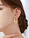 Statement Gold Sun Earrings for Women – Large 18K Real Gold Plated Trendy Hoop Earrings Non Tarnish Hypoallergenic Golden Jewelry for Womens Fashion Big Earings for Woman