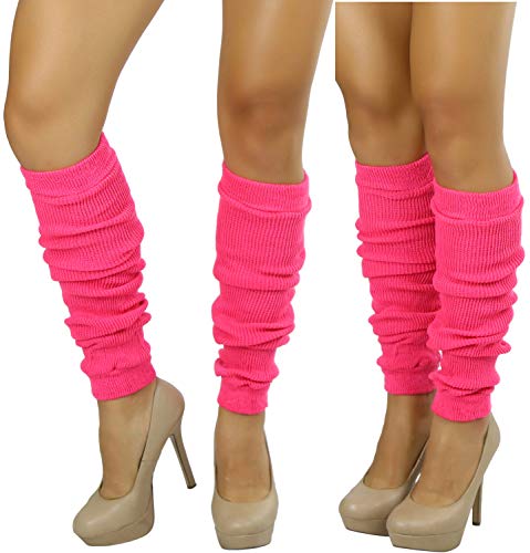 Image of ToBeInStyle Women's Long Over The Knee Leg Warmers Bright Thigh High
