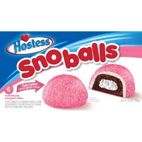 Hostess (2 Boxes) BONUS 1 Hostess Coffee Cake Individually Wrapped (Snoballs) (Colors May Vary)