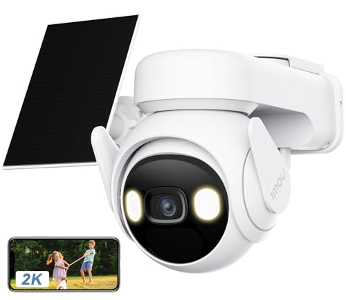 Imou 2K Caméra Surveillance WiFi Exterieure sans Fil Solaire avec Batterie 15000mAh, Camera Solaire...