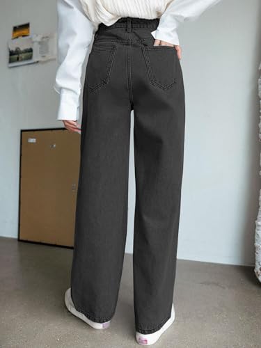 Image of GRECIILOOKS Baggy Jeans for Women | High Waist Wide Leg Stylish for Girls Trendy Women's Pant | Loose Jean for Women's | Jean for Womens