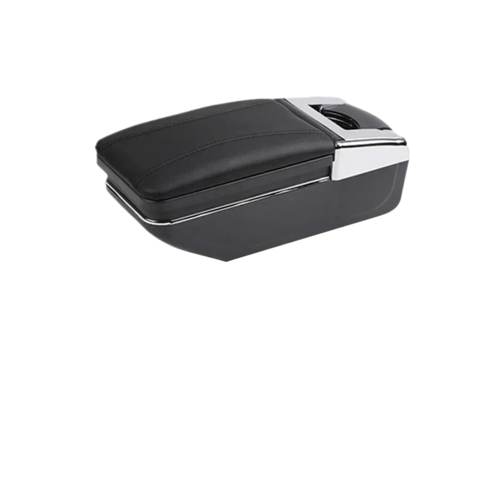 Ecbugat A Black Line No Usb For Seat For Ibiza 6J 6L Car Armrest Retrofit Parts Storage Box Accessories Interior Details Car Armrest Box(A Black Line No Usb)