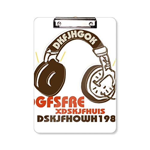 Bloc-notes pour casque Rock Music Crazy, cadeau idéal format A4 marron