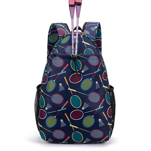 Mochila de raqueta de tenis para niños y niñas con soporte ajustable de bádminton juvenil