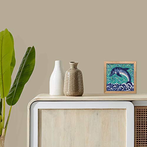 Handmade Mosaics Made Easy With Our Adult Mosaic Art Craft Kit, Square 7Inch (20Cm) Dolphin #TOP1