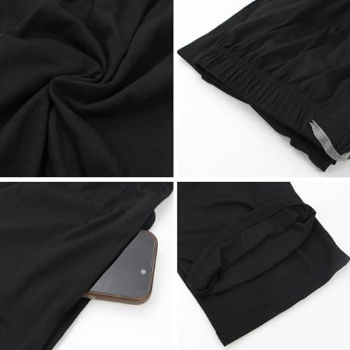 Mens Yoga Sweatpants Athletic Lounge Pants Lightweight Elastic Waist Jogger Pajamas Casual Pants with Pockets2