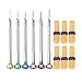 JUSTQIJUN 6pcs Tournevis for 6 têtes de Coupe de Rechange Tête for tête Fendue/Tournevis for tête transversale Montre téléphone Portable Outil de réparation de pièce