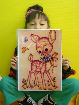 Amazon.co.jp: ポスター☆ レトロなバンビちゃん : ホーム＆キッチン