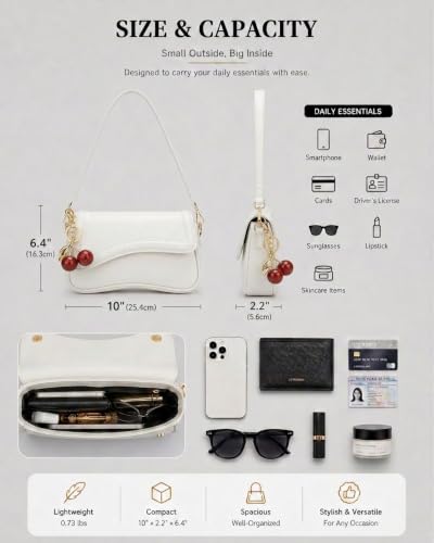 Image of Amszke Shoulder Bag for Women Y2K Crossbody Purse PU Leather Underarm Handbag 2 Adjustable Strap for Daily Commute Travel