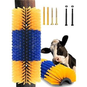 Livestock Scratching Brush，Best Cattle Scratcher Brush for Livestock Reliving Itchy, Large Goat Scratching Post Brush for Cow Goat Horse Donkey Cattle Sheep Livestock Animals Grooming