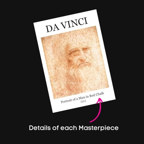 Image of Leonardo Da Vinci Poster | Leonardo Da Vinci Paintings Polaroids | Aesthetic 15 Mini Posters (8.6 x 6 cm) | Posters of Da Vinci's Mona Lisa, Lady with an Ermine, Vitruvian Man and more | Da Vinci Poster
