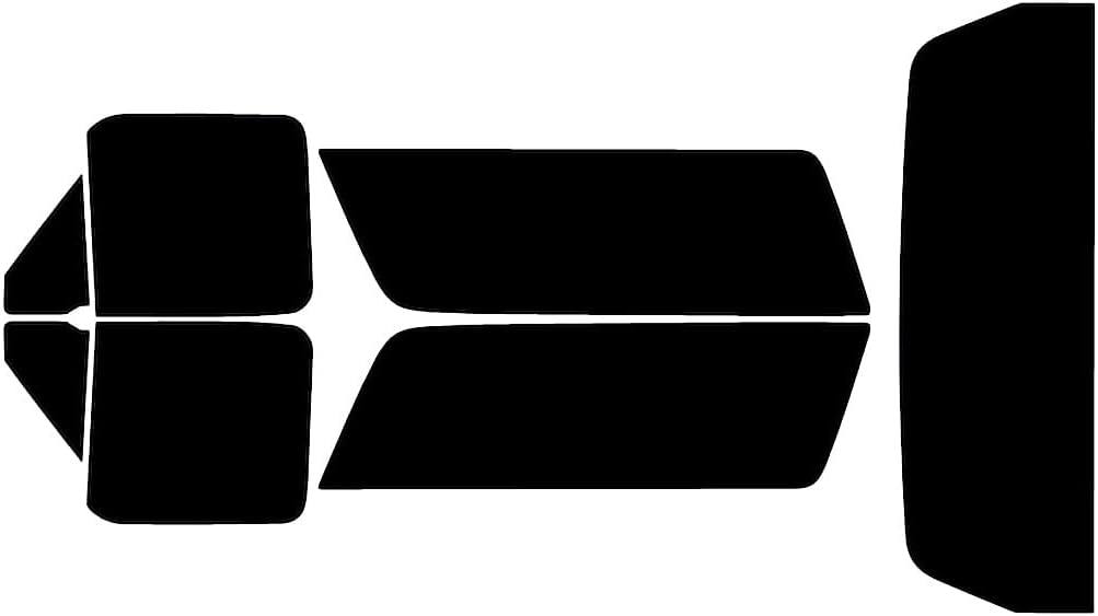 Rvinyl Window Tint Kit Compatible with Ford Bronco 1990-1996 - Black 5% - Single Ply No Bubble Film - Do it Yourself Vehicle Complete Precut Kit