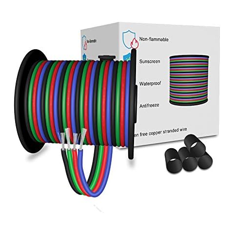 LEADTOPS 22AWG 4pin RGB LED Extension Cable Cover