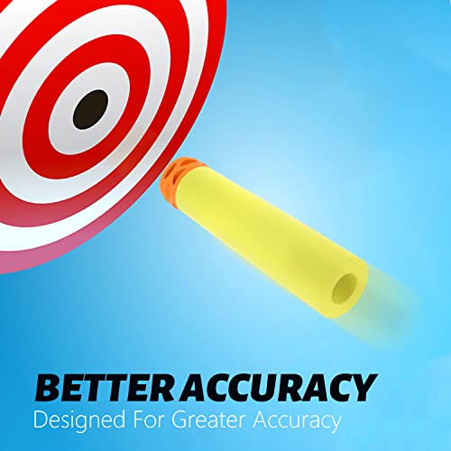 Ekind 200 Pcs Waffles Darts Refill Pack Foam Bullet Compatible For Nerf N-Strike Series Blaster (Yellow) #TOP3