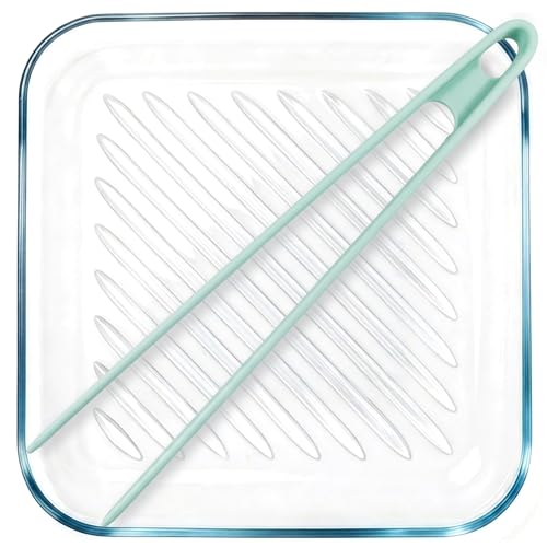 Microwave Bacon Cooker Pan, 9.84-Inch Square Glass Bacon Tray Set With Silicone Tongs And Parchment Paper, Cook Crispy Bacon Strips In Minutes, Oven And Microwave Safe, Easy Clean