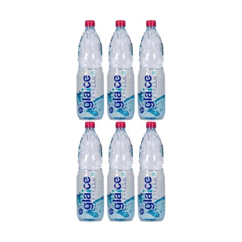 Glaice - Agua Alcalina Ionizada, Pack 6 x 1,25 Litros, Agua Mineral Natural con pH Alcalino 9,5, Microfiltrada y Ionizada, Hidratación, Botella 100% Reciclable