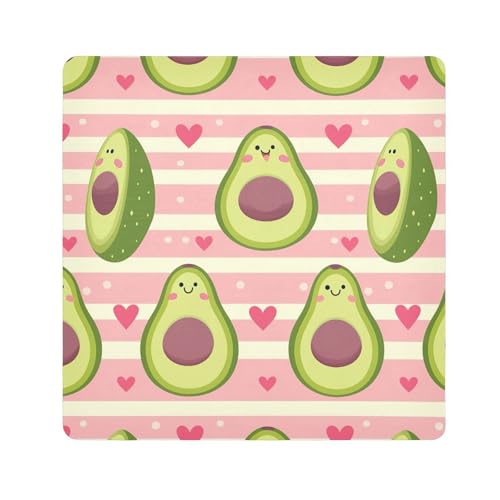 ODAWA Camera Lens Wrap Cloth Cute Funny Avocado Pastel Stripes Self-adhesive Cloth 13.8