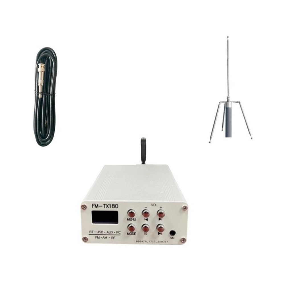 Transmisor de Modulación de Frecuencia FM de 2000 Metros, Modulador de Señal Am, Transmisor Inalámbrico Bluetooth Am FM, Enchufe Europeo. EU Plug