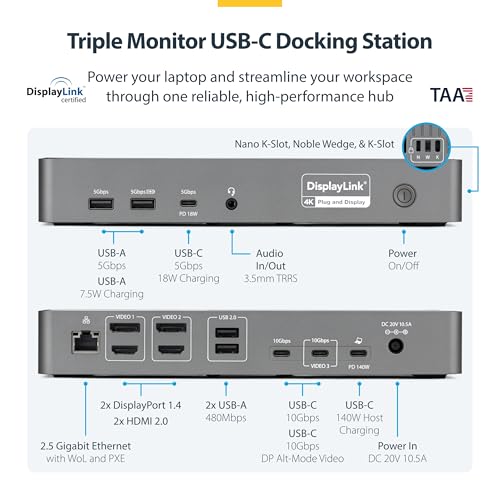 Evita la falta de puertos con la estación de acoplamiento USB-C StarTech 2