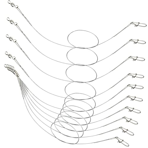 Generic 24Pcs Metal Fishing Wires Anti-Wear Leaders Line Swivel Pin for Catfishing Lightweight Fishing Accessory