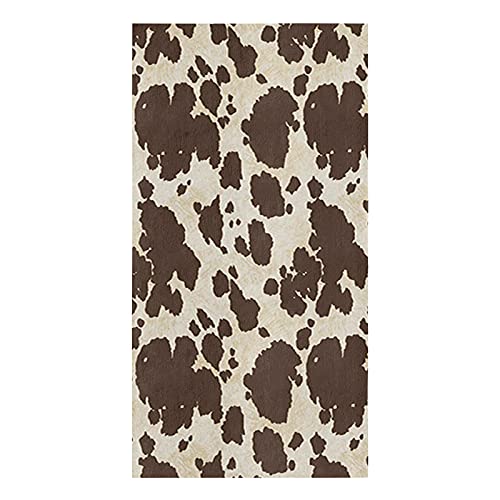 Absorbent Microfiber Kitchen Towels(Set Of 2),Brown Cowhide,Tea Towel For Kitchen/Bathroom Decorative Bar Towels,Cow Skin Print,Ultra Soft Resuable Dish Towels Cloths Nonstick Oil Washable Fast Drying #TOP1