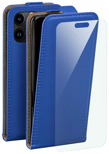 Film protection iPhone 15 Pro Max étui rabat cuir synthétique