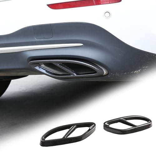 2021 Mercedes-Benz AMG GLE-Class, AMG GLS-Class Retrofit Vibration Damper for Exhaust System 2 Tumukiw Car Exterior Exhaust Pipe Cover Compatible With Mercedes-Benz A B C E CLA CLS GLC GLE GLS Class W205 W213 X253 C257, Stainless Steel Tailpipe Exhaust Pipes Frame Trim (Carbon Fiber, Upgraded)