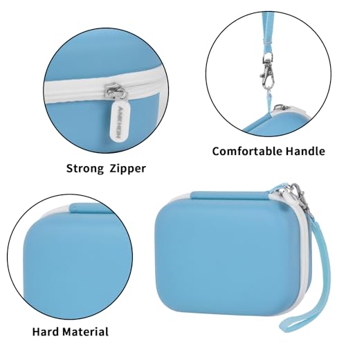 Image of ANKHOH Label Maker Case for Memoking T02 / for Phomemo M02 / M02S / M02 Pro / Q30S / for Nelko PM230 / for Anycash /for Ponek Mini Pocket Printer, Portable Sticker Paper Storage Holder - Box Only (Blue)