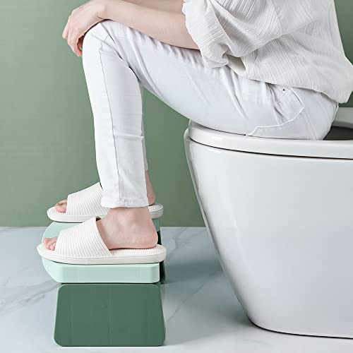 Pantula Toilet Stool Lightweight Squatting Step With Non-Slip Base 7'' Height Safe Healthier Proper Posture Simple Design For Kids Adults (Green) #TOP6