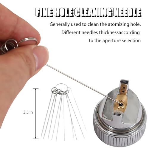 Image of Spray Gun Cleaning Kit, Multi-Purpose Spray Gun Cleaner Brush, Air Paint Airbrush Maintenance Brush