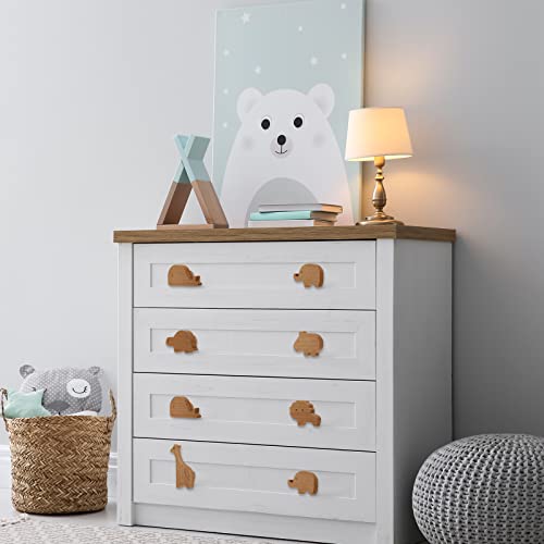 Qunclay Wooden Animal Cabinet Knobs Decorative Wood Dresser Knobs With Screws Dresser Pulls Wood Marine Woodland Animals Knobs Furniture Knobs Nursery Drawer Handles For Decor (Zoo, 12 Set) #TOP4