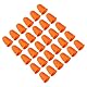 PATIKIL Gummifingerspitzen, 30er-Pack Silikon-Daumen-Fingerschutz-Fingerspitzenabdeckungen Schutzpolster Fingerhüte für Büro, Zählen, Nähen, Orange S Größe