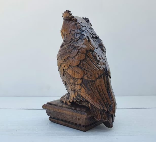 Owl Wooden Finial for Staircase Newel Post, Owl Finial Bed Post, Owl Statue Gift by Blackperlcrafts