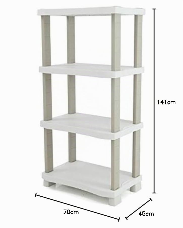 Plastiken 0005670 Estanteria Space Saver, Beig, 4 Estantes, 70 cm x 45 cm x 141 cm