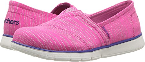 Skechers Girls' Pureflex Shimmer Stripes Alpargata,Hot Pink/Purple,12