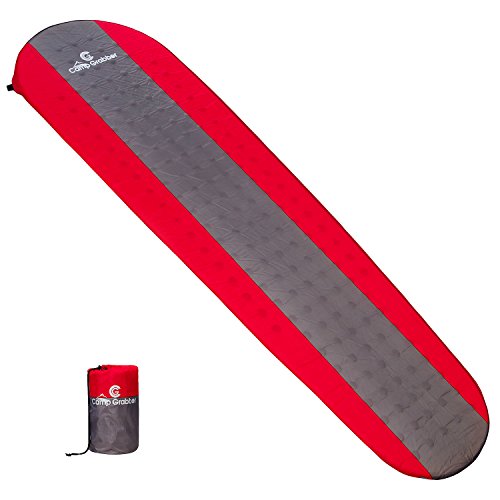 CAMPGRABBER Sleeping pad- self Inflatable and Packable Compact with Lightweight Foam - Thick and Waterproof - Suitable for Outdoor Camping Backpacking Hiking in Mountain Summer or Winter- Tent mat