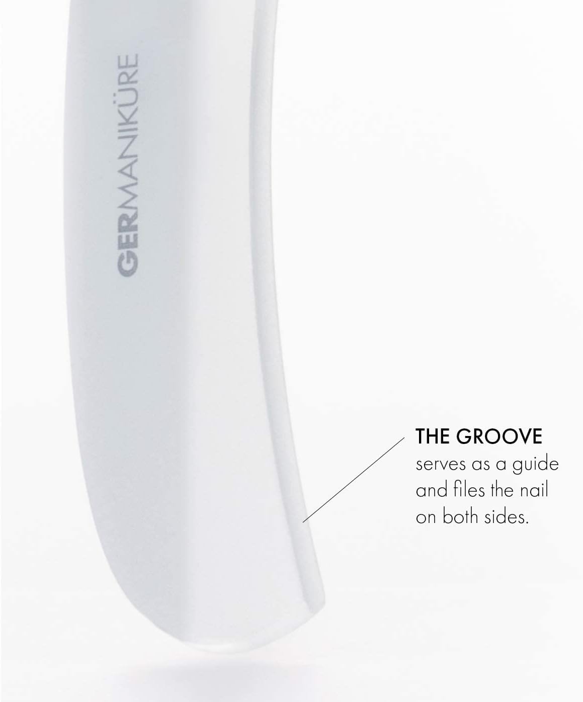 GERMANIKURE 5 Pc Gray Glass Nail File Set with Suede Sleeves – Handmade in Czech Republic – Glass Cuticle Stick, Pusher, Callous Remover, Pedicure Bar – Professional Manicure & Pedicure Files